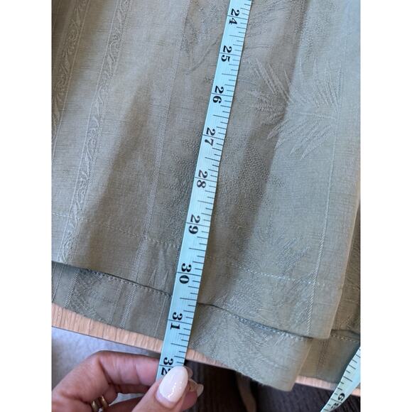 Tommy Bahama Hawaiian Men's XL Silk Linen Blend Green Button Up Shirt 2253 - Picture 7 of 10